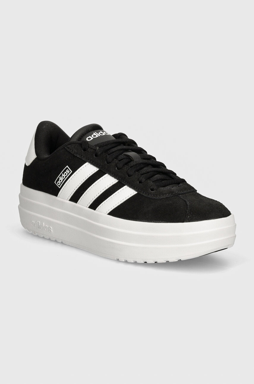 Σουέτ αθλητικά παπούτσια adidas Vl Court χρώμα: μαύρο, IH9995