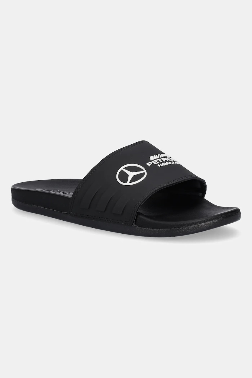 Παντόφλες adidas x Mercedes χρώμα: μαύρο, JR1070