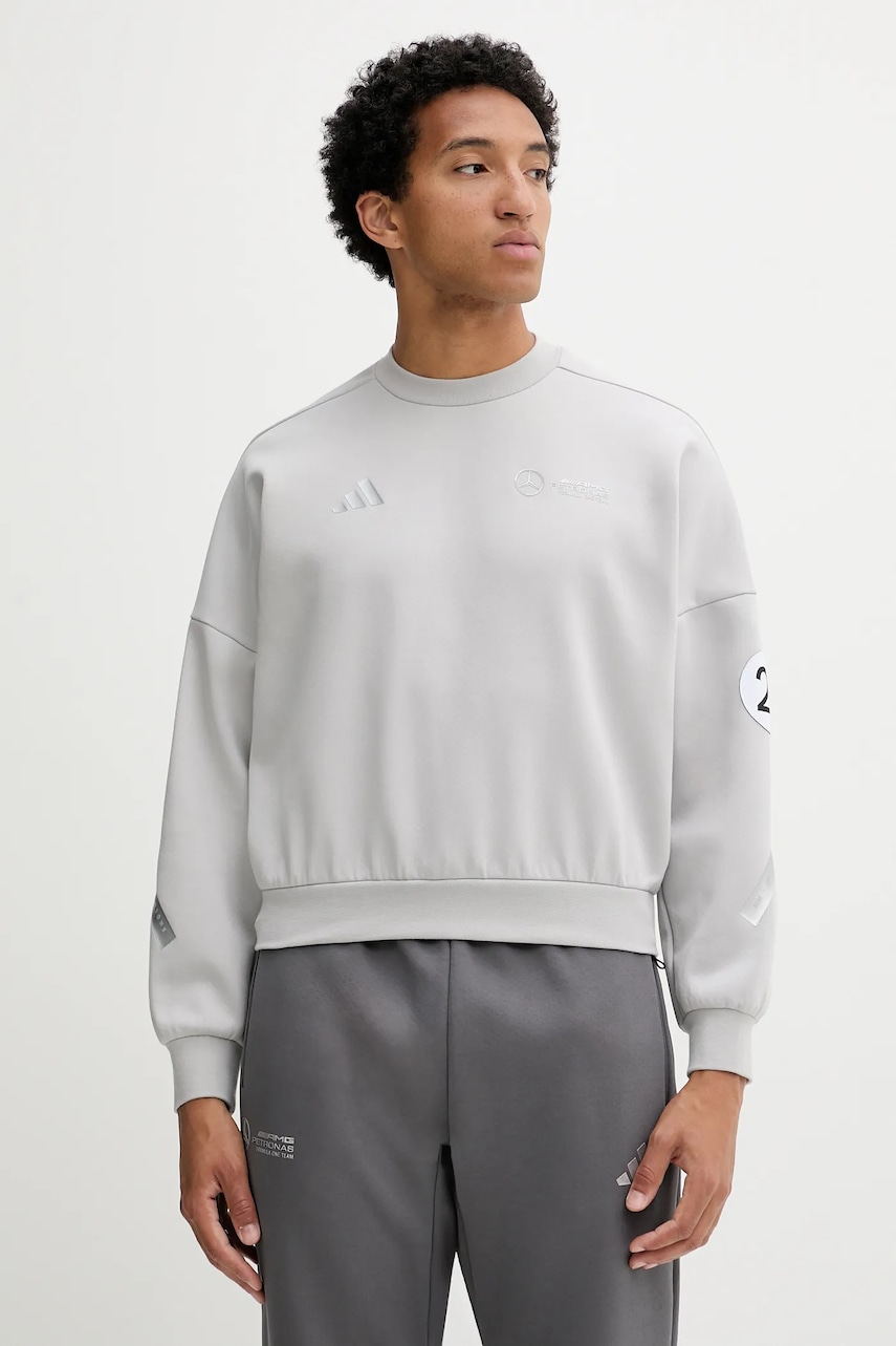 Μπλούζα adidas x Mercedes χρώμα: γκρι, JW3480