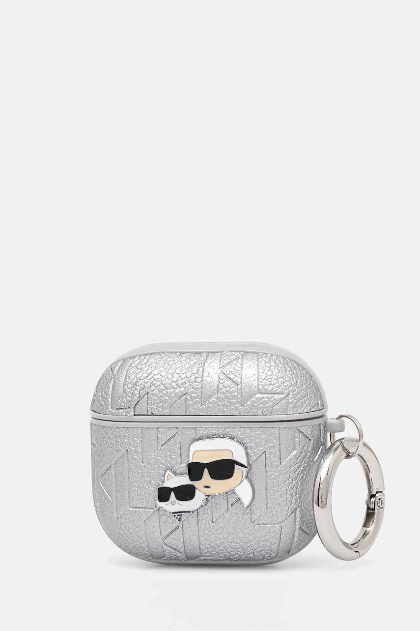 Θήκη για airpod Karl Lagerfeld AirPods 4 χρώμα: ασημί, KLA4PGKCPS