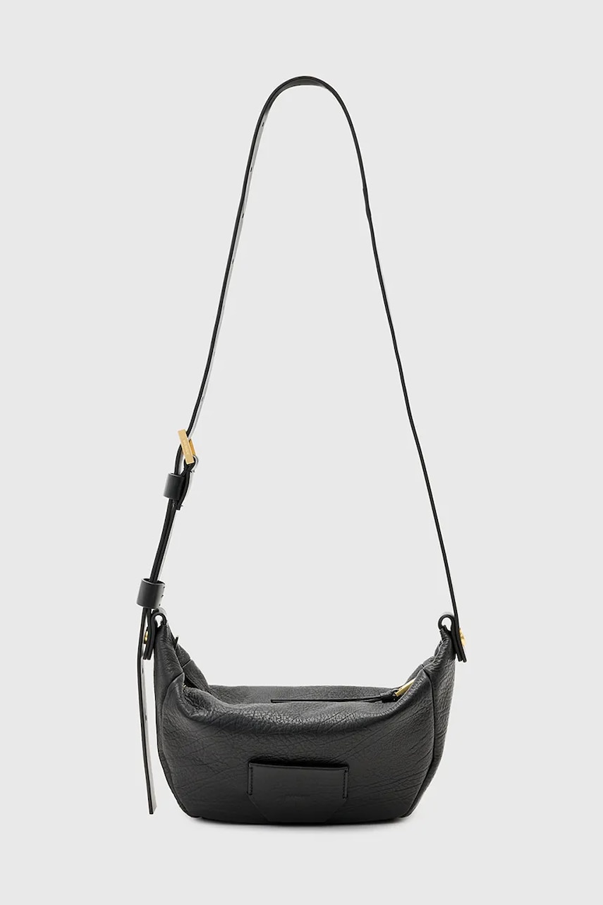 Δερμάτινη τσάντα AllSaints MADEA χρώμα: μαύρο, W289XC