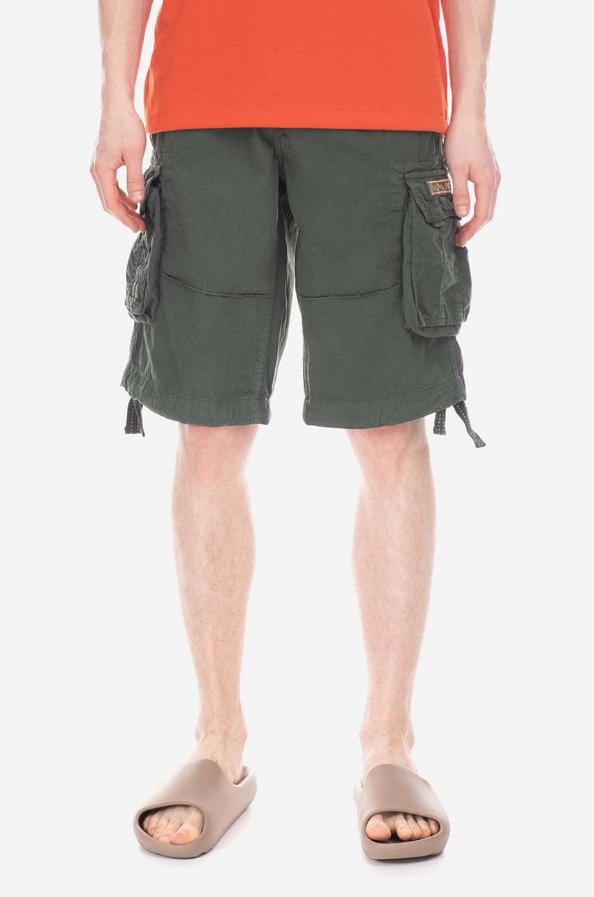 Βαμβακερό σορτσάκι Alpha Industries Alpha Industries Jet Short 191200 353 χρώμα: πράσινο