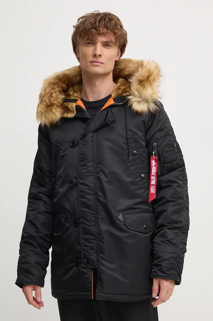 Μπουφάν Alpha Industries ALPHA INDUSTRIES PARKA N3B VF χρώμα: μαύρο F30