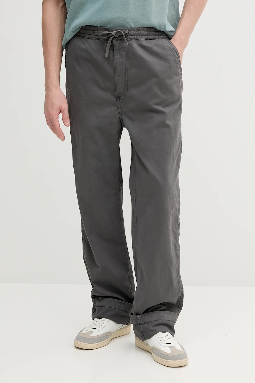Βαμβακερό παντελόνι Alpha Industries Basic Cotton Pants χρώμα: γκρι, 156214
