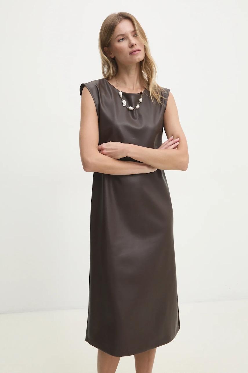 Φόρεμα Answear.LAB χρώμα: καφέ
