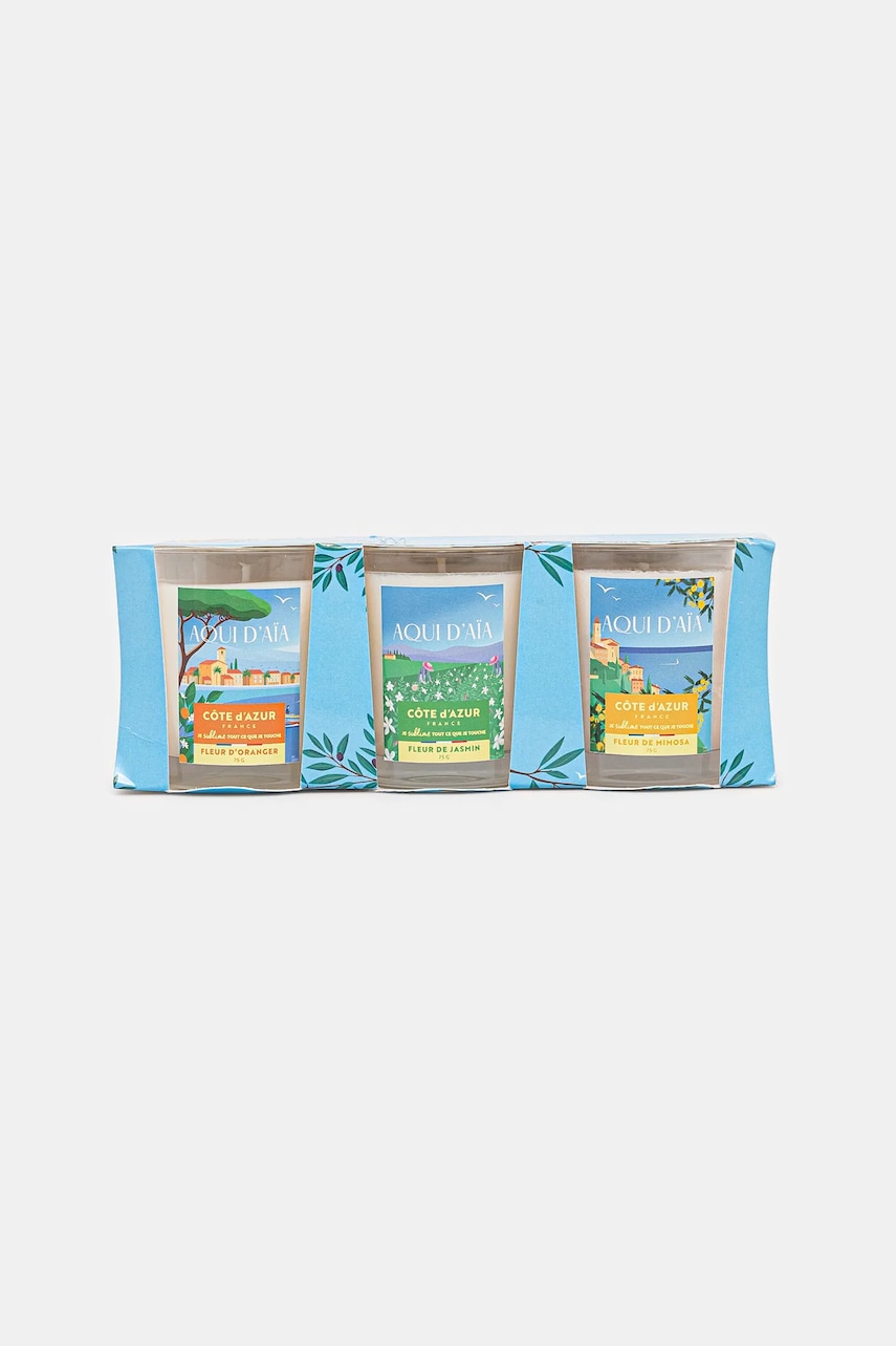 Σετ με αρωματικά κεριά Aqui d'Aia Candles x Côte 3 x 75 g 3-pack χρώμα: πολύχρωμο