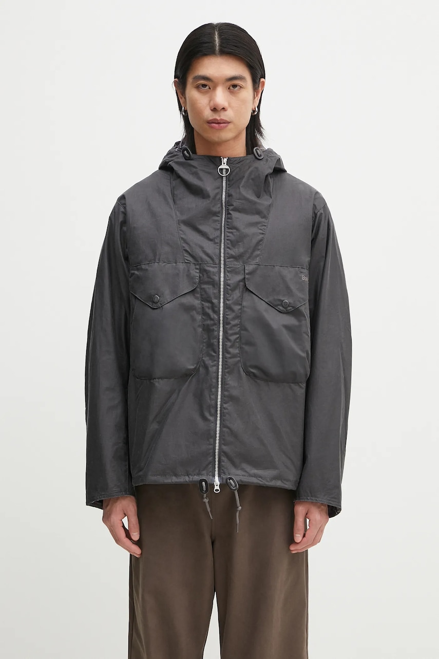 Μπουφάν Barbour Barbour Utility Sapper Wax Jacket χρώμα: γκρι, MWX2445