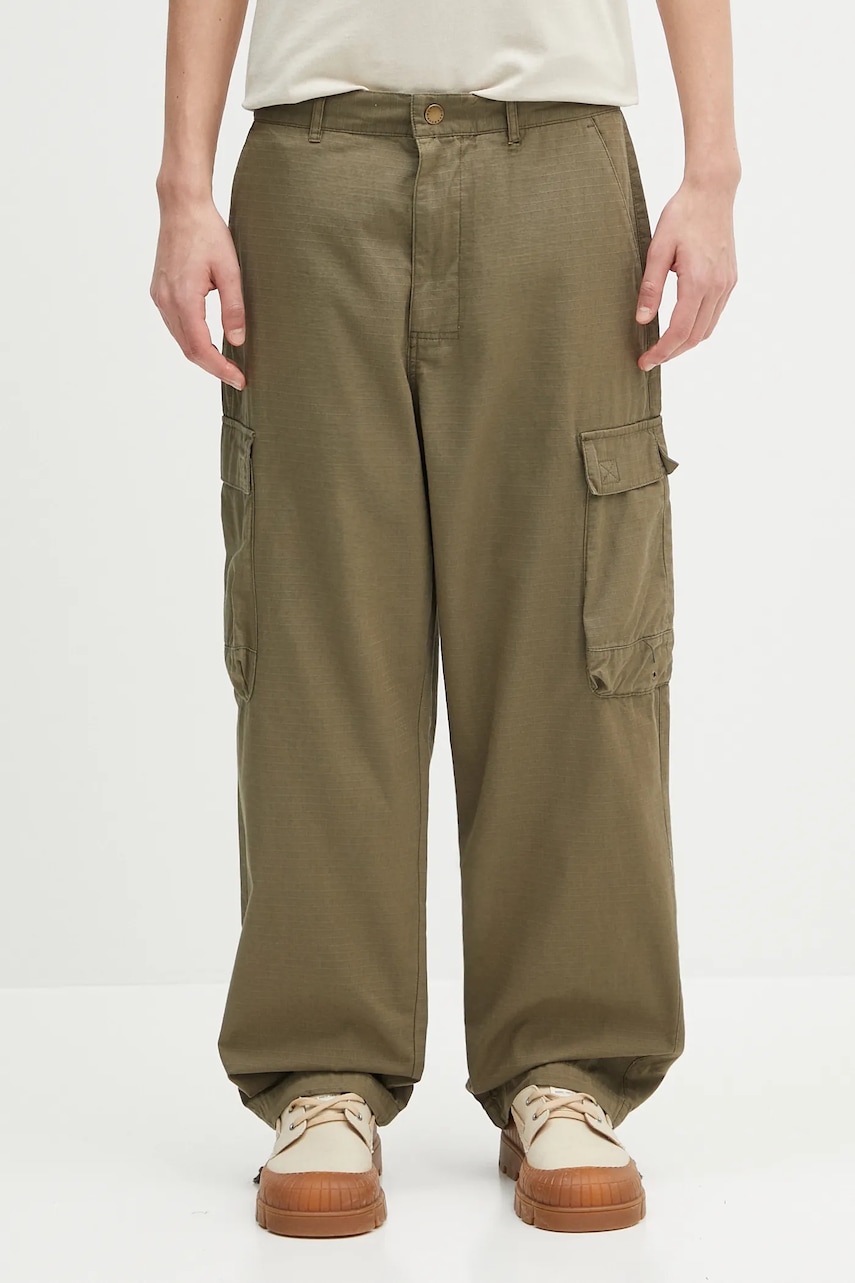 Βαμβακερό παντελόνι Barbour Barbour Westmorland Ripstop Trouser ανδρικό, χρώμα: πράσινο, MTR0762