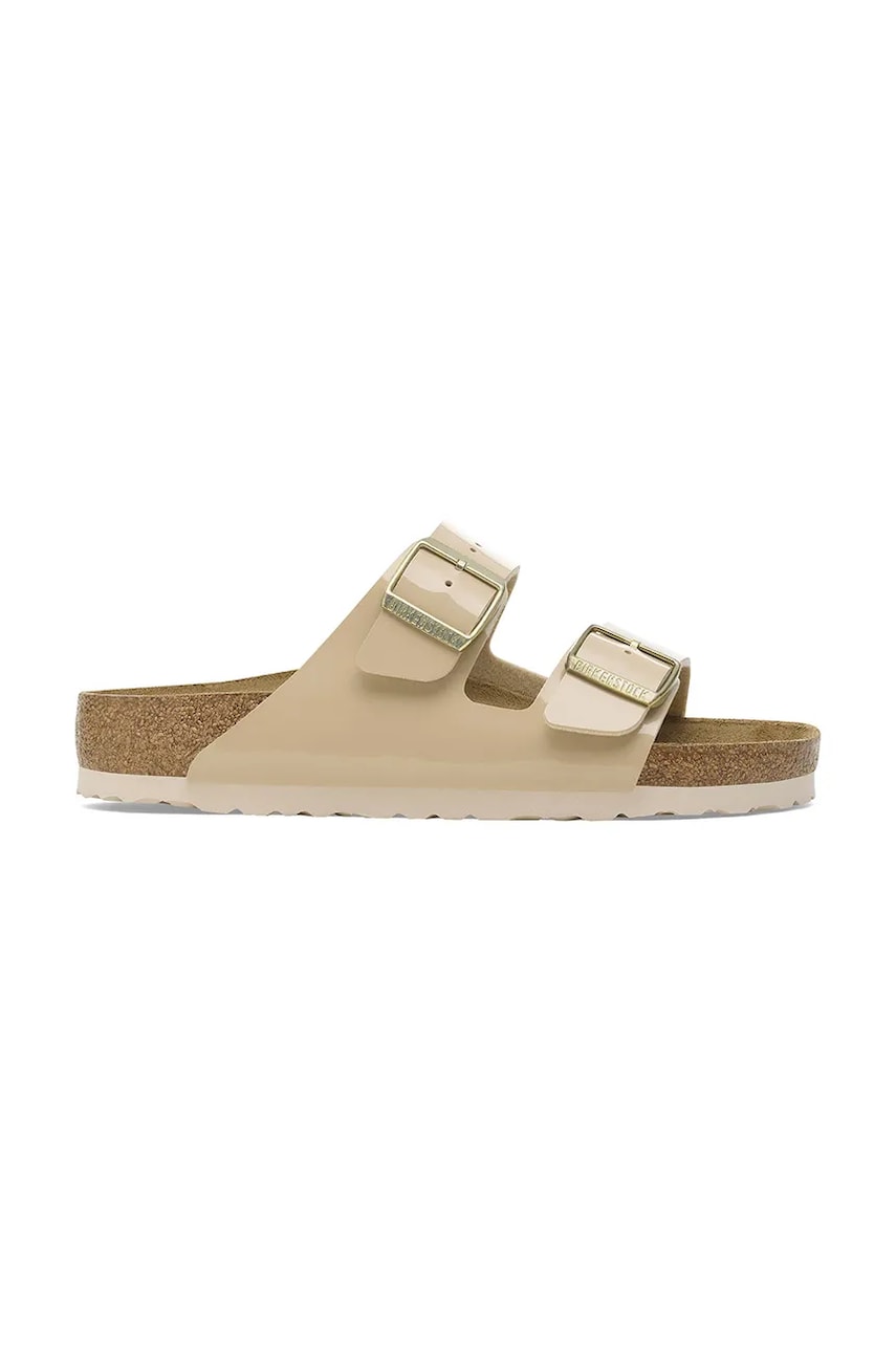 Παντόφλες Birkenstock Arizona Patent χρώμα: μπεζ, 1013070