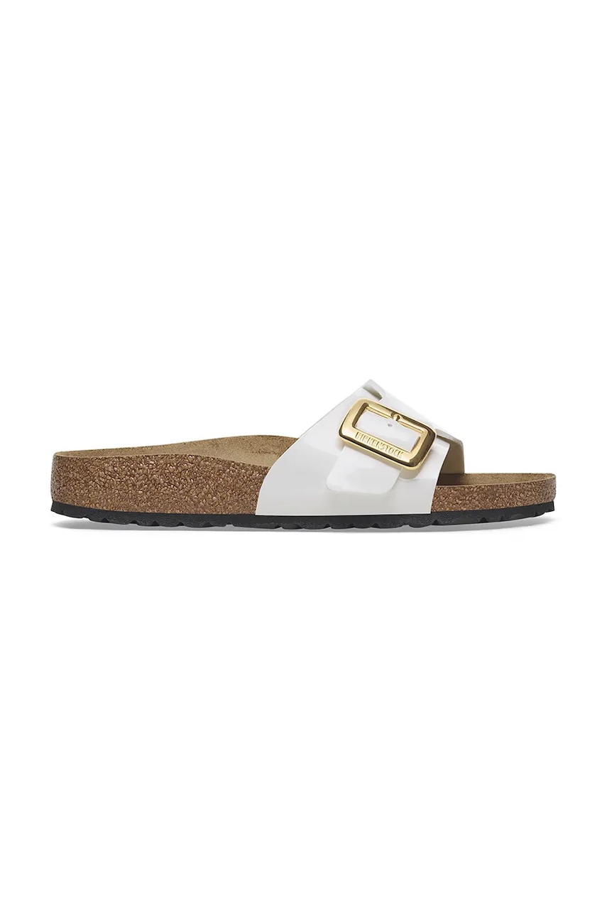 Παντόφλες Birkenstock Catalina Patent Cushion Buckle χρώμα: άσπρο, 1029437