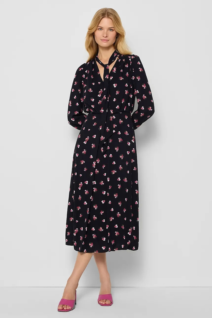 Φόρεμα Bizuu CORALIE χρώμα: μαύρο, SUKIENKA CORALIE_BARGA_AW24
