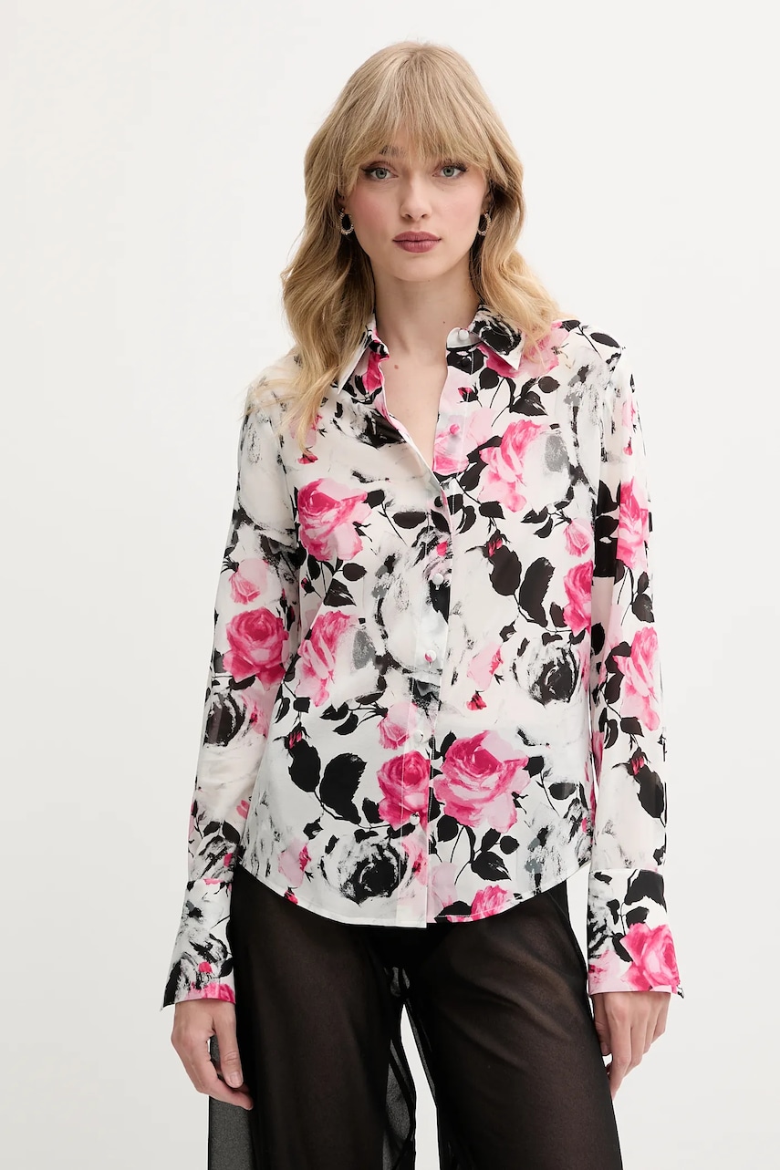 Μεταξωτό πουκάμισο Blugirl Blumarine χρώμα: ροζ, RA5171.T2949