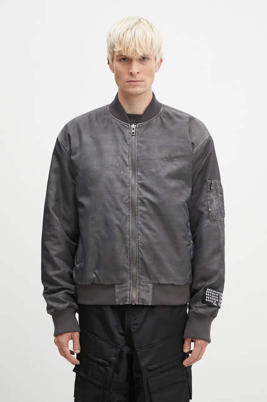 Μπουφάν bomber KSUBI Royalty Bomber ανδρικό, χρώμα: γκρι, MFA24JK012