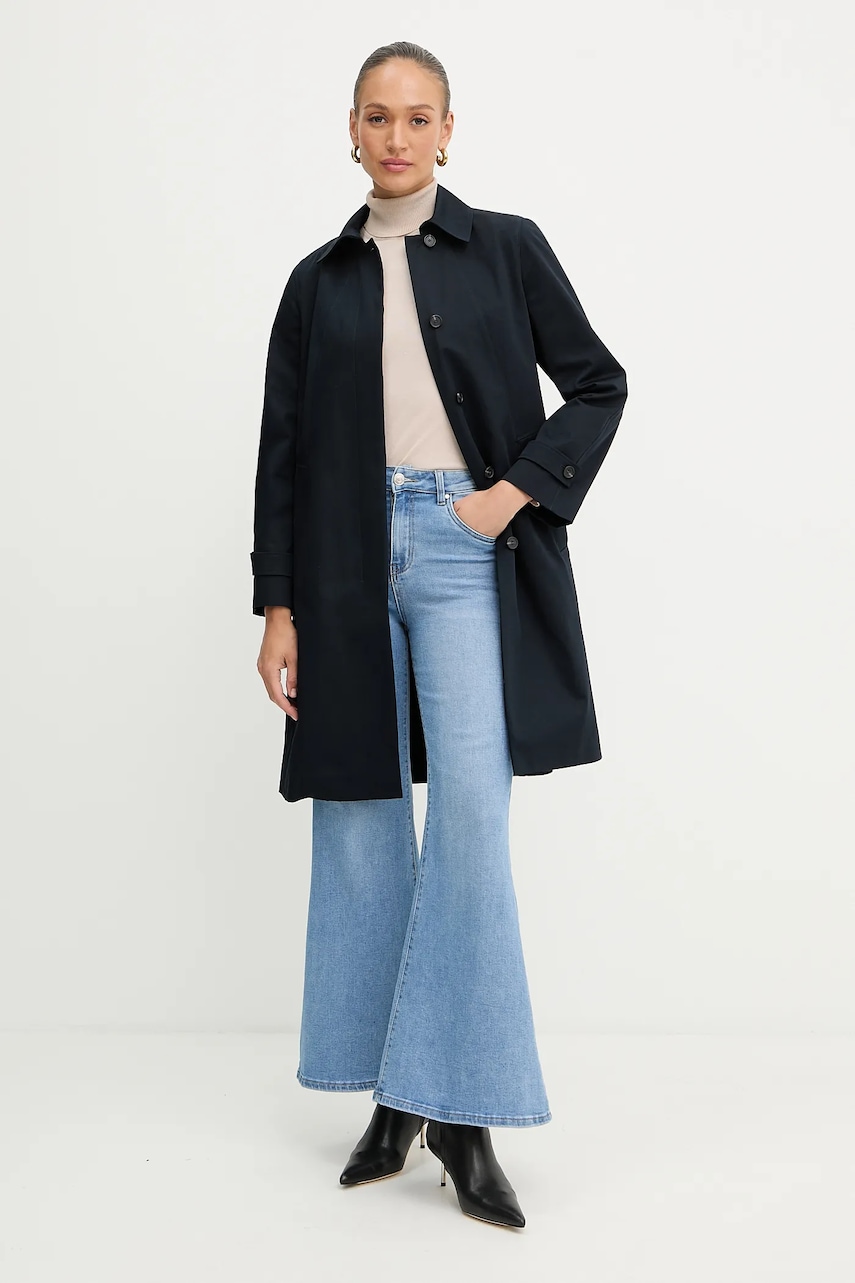 Παλτό BOSS χρώμα: ναυτικό μπλε, 50543189