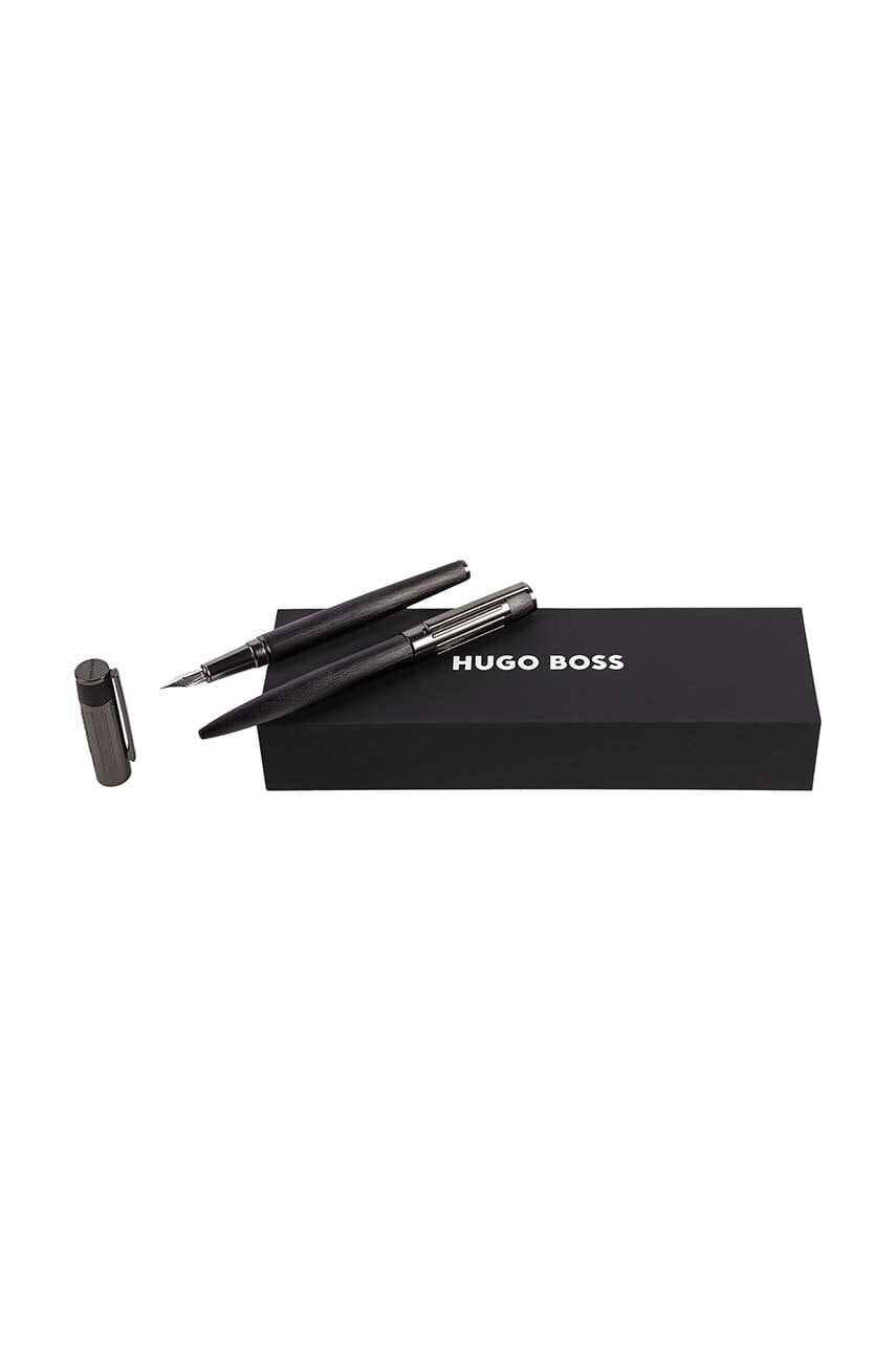 Σετ στυλό και μπρελόκ BOSS Set Gear Ribs Black