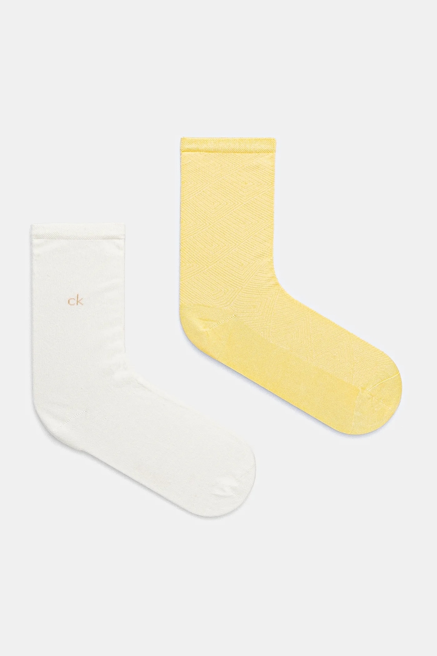 Κάλτσες Calvin Klein 2-pack χρώμα: κίτρινο, 701231377