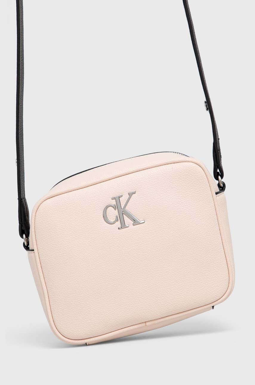 Τσάντα Calvin Klein Jeans χρώμα: ροζ