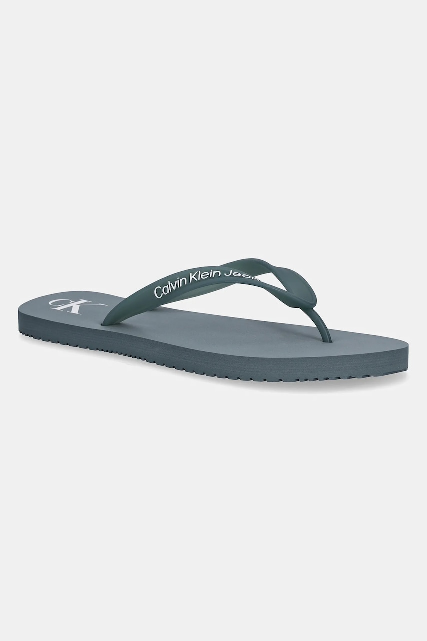 Σαγιονάρες Calvin Klein Jeans BEACH SANDAL TRANSPARENT TPU χρώμα: τιρκουάζ, YM0YM01267