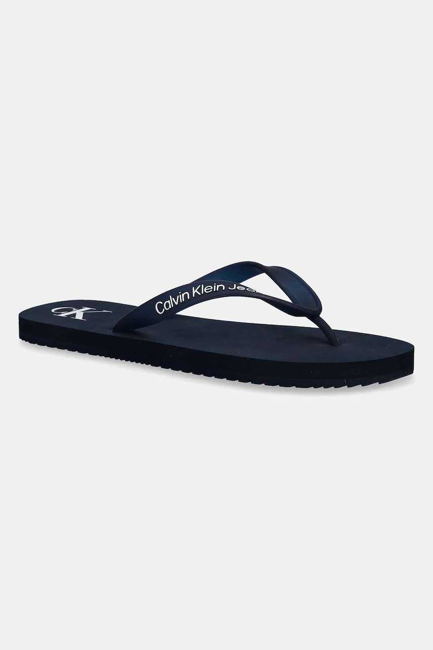Σαγιονάρες Calvin Klein Jeans BEACH SANDAL TRANSPARENT TPU χρώμα: μαύρο, YM0YM01267