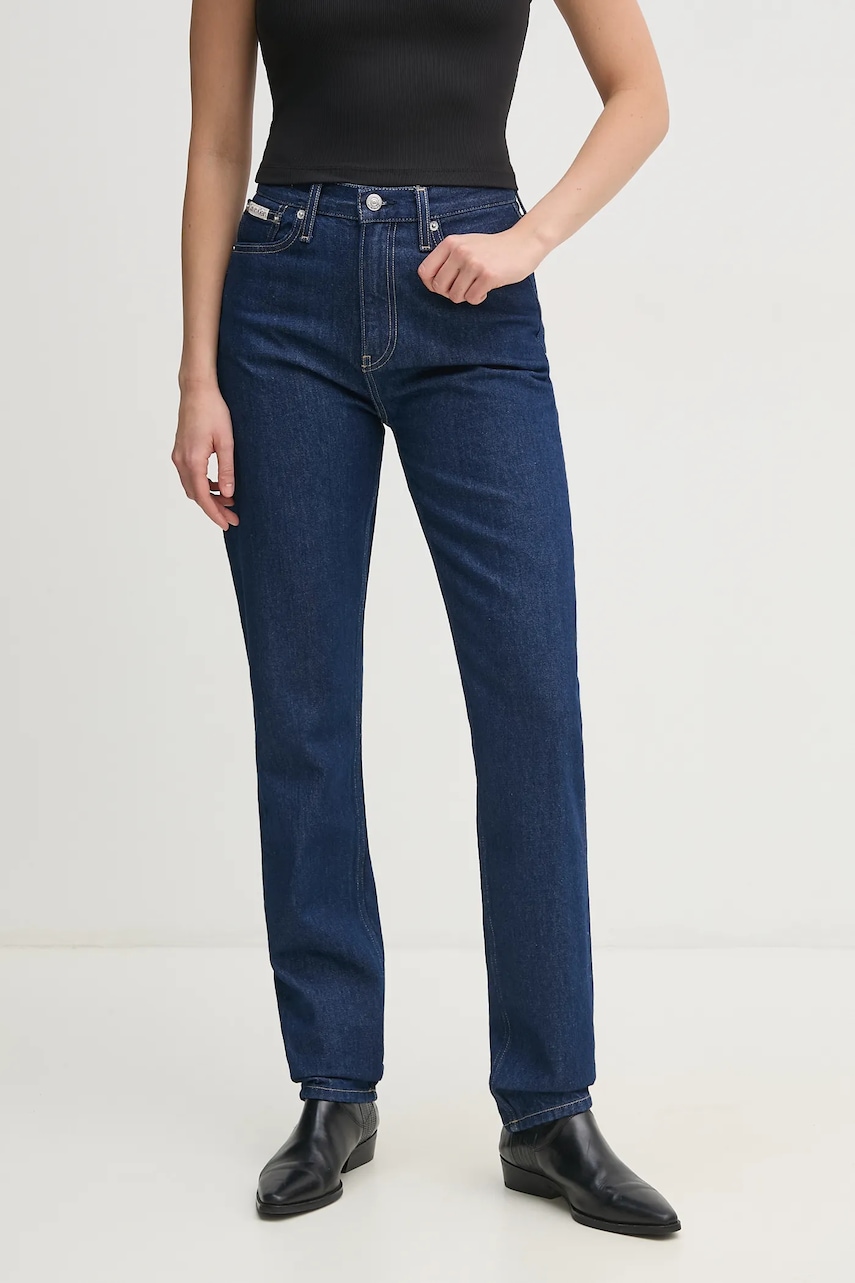 Τζιν παντελόνι Calvin Klein Jeans χρώμα: ναυτικό μπλε, J20J225138