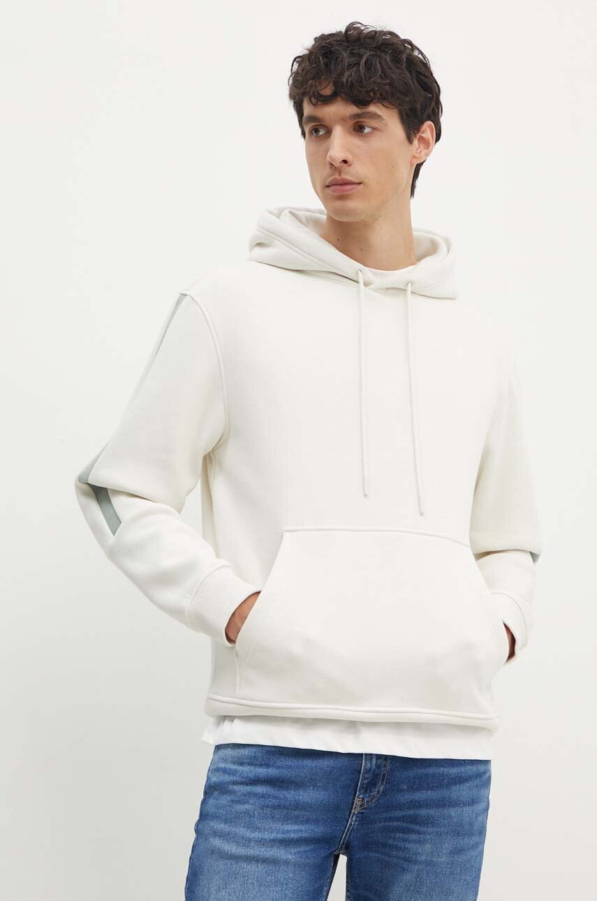 Μπλούζα Calvin Klein Jeans χρώμα: μπεζ, με κουκούλα, J30J325632