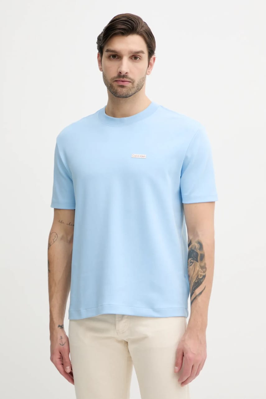 Μπλουζάκι Calvin Klein Jeans χρώμα: μπλε, J30J327234
