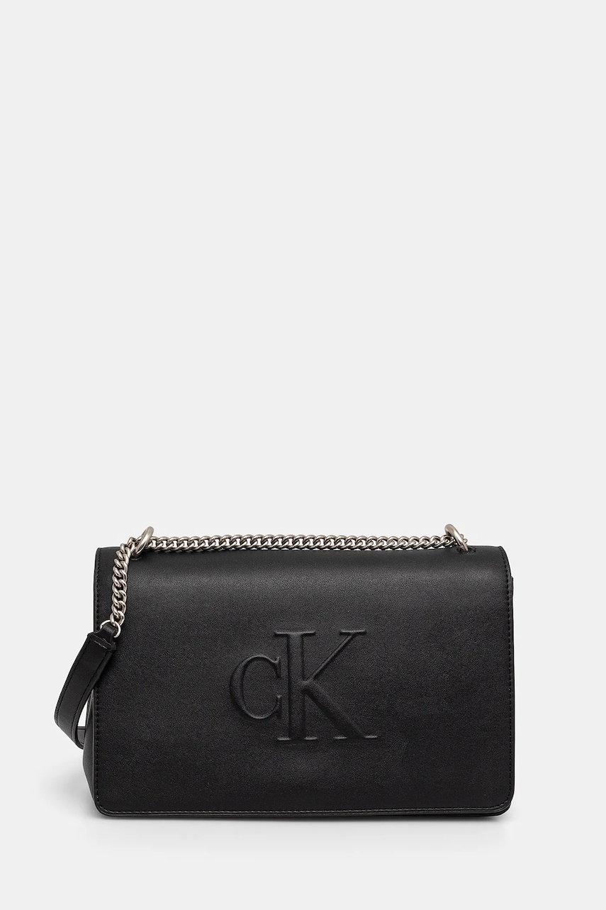 Τσάντα Calvin Klein Jeans χρώμα: μαύρο, LV04K3035G