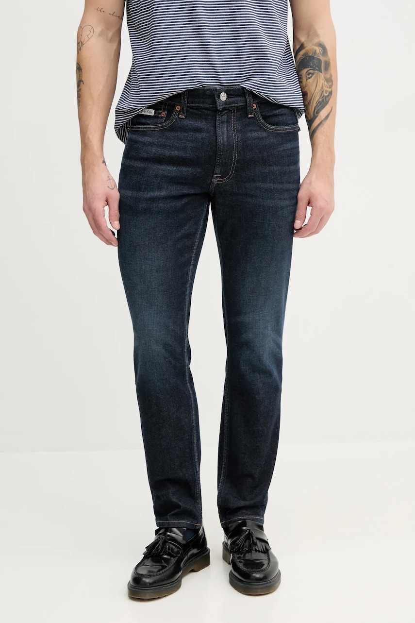 Τζιν παντελόνι Calvin Klein Jeans χρώμα: ναυτικό μπλε, LV04RB740G