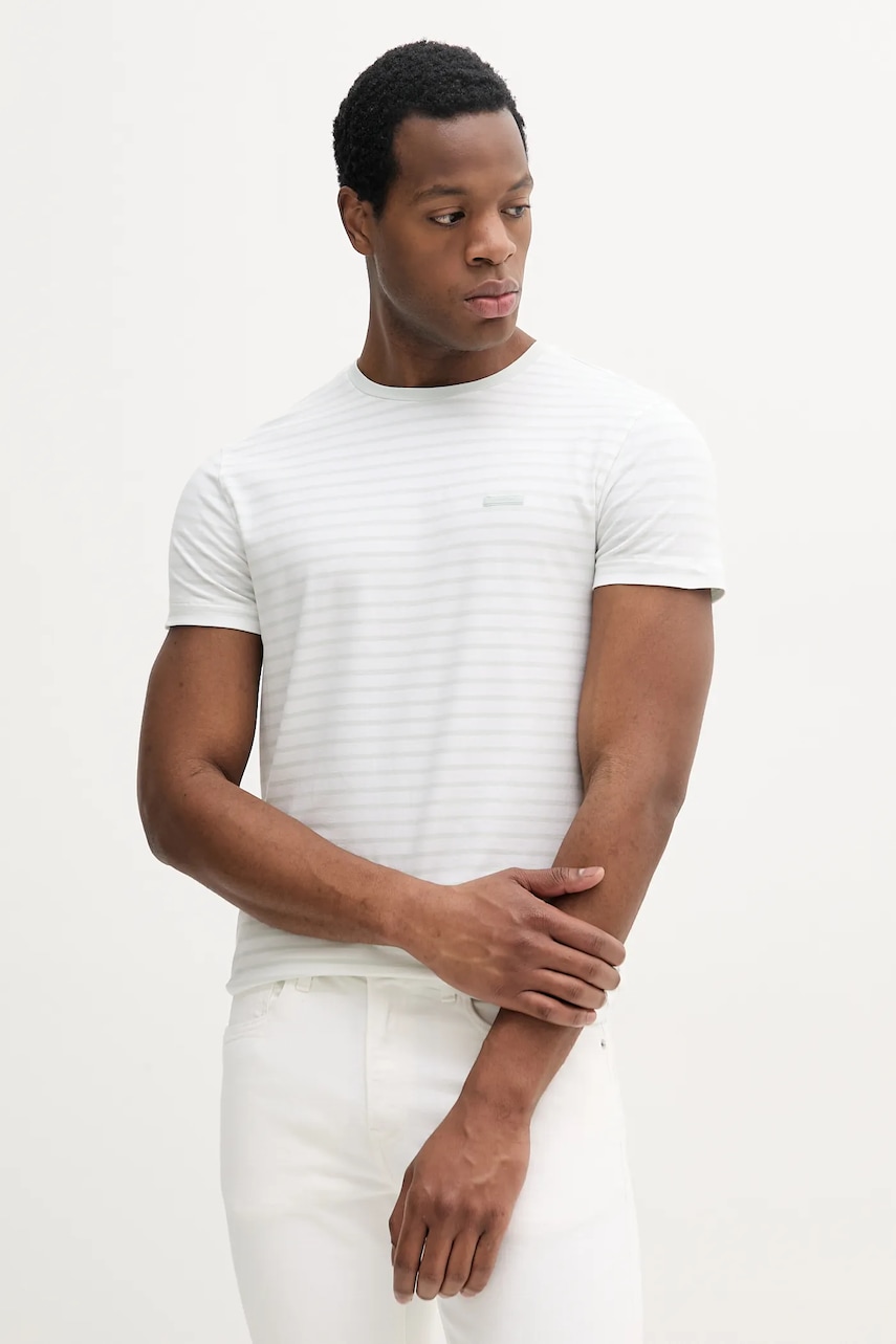 Μπλουζάκι Calvin Klein χρώμα: άσπρο, K10K114177