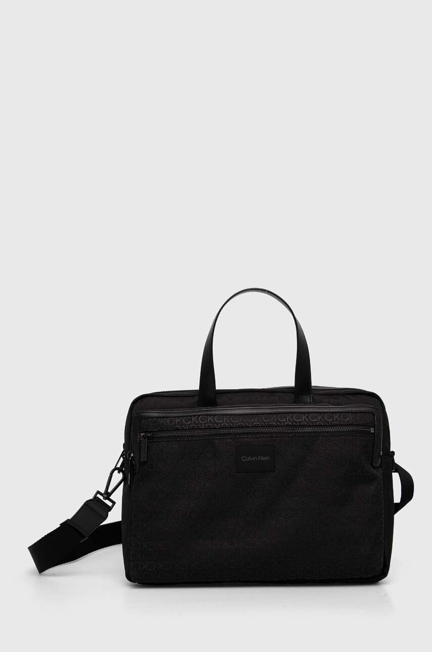 Τσάντα φορητού υπολογιστή Calvin Klein χρώμα: μαύρο, K50K512395