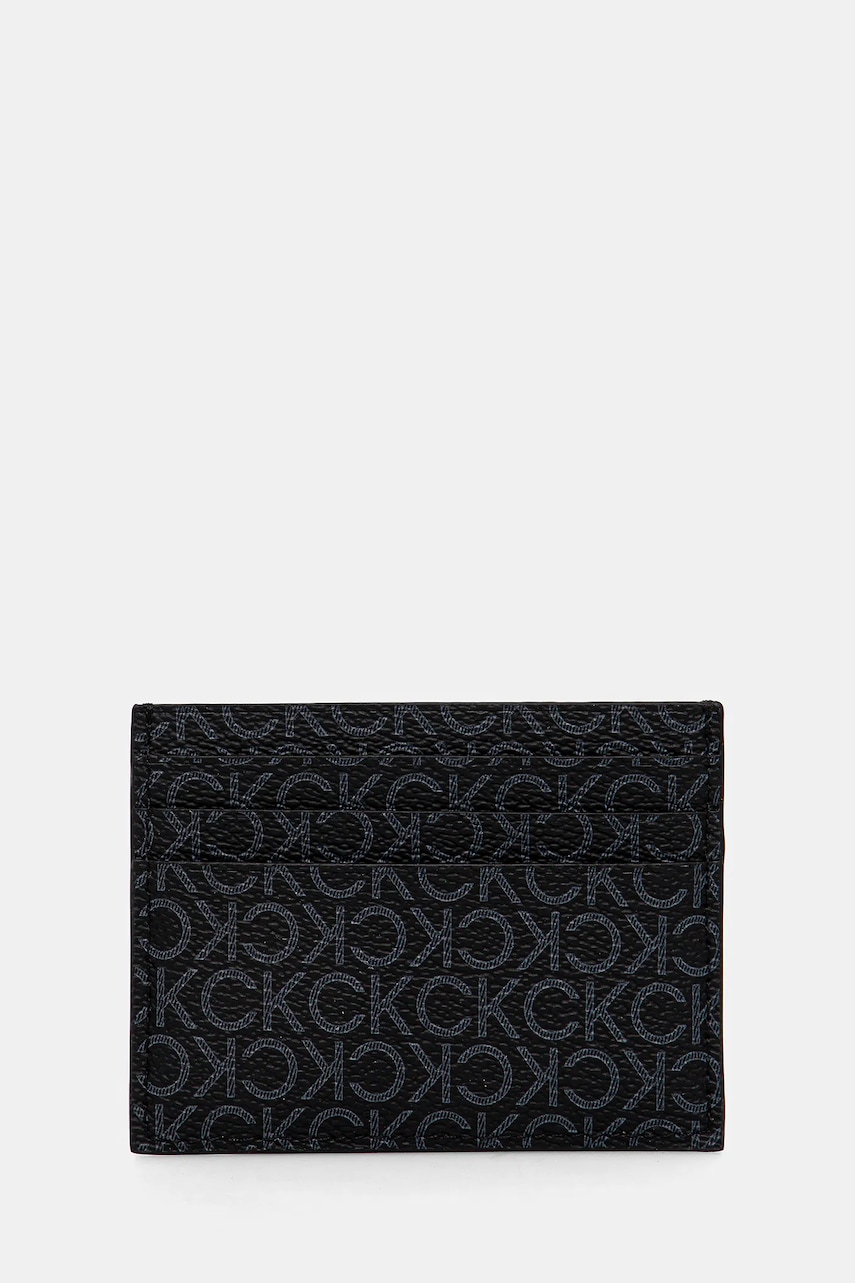 Θήκη για κάρτες Calvin Klein χρώμα: μαύρο, K50K512851
