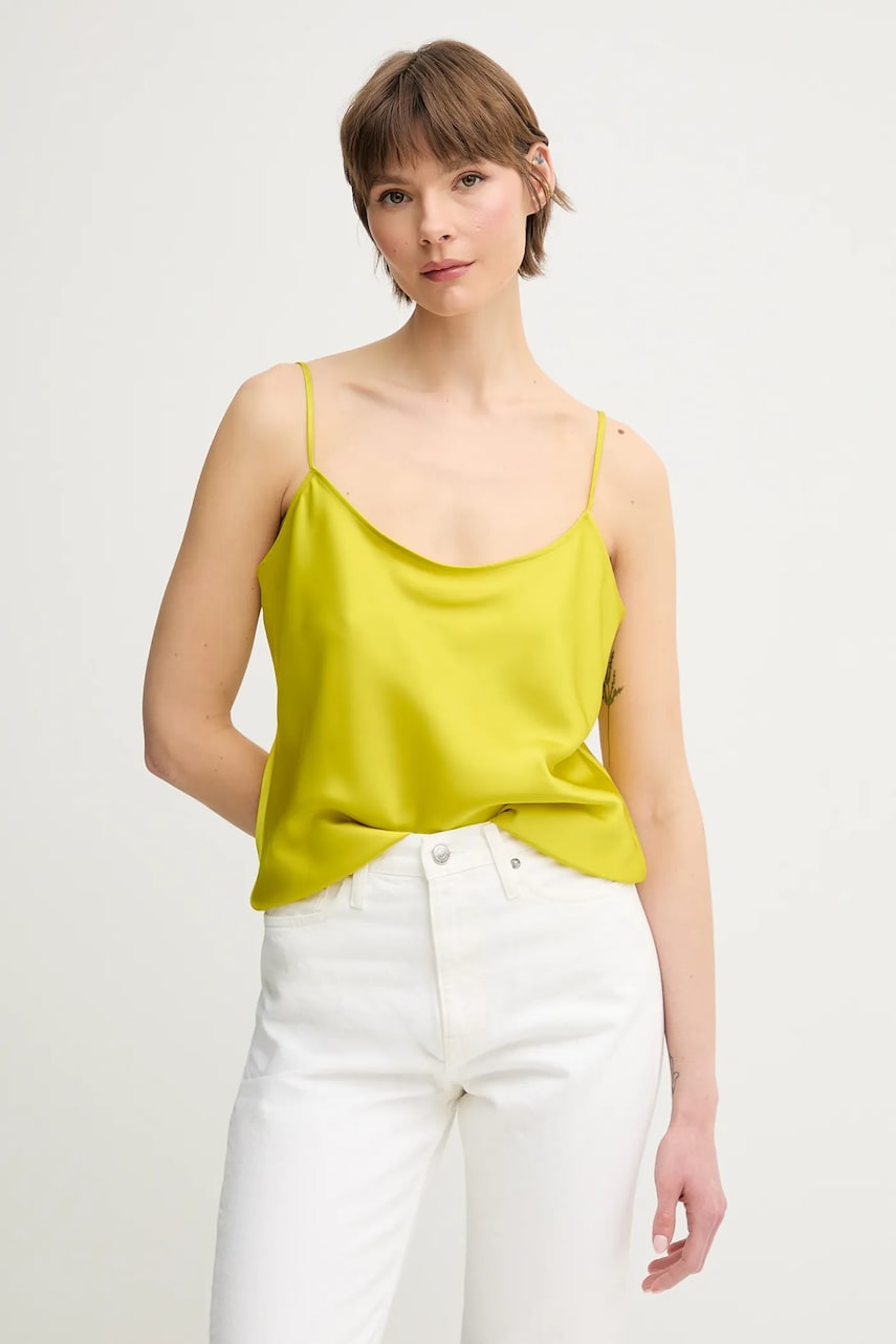 Μπλουζάκι Calvin Klein χρώμα: κίτρινο, LV044B108G