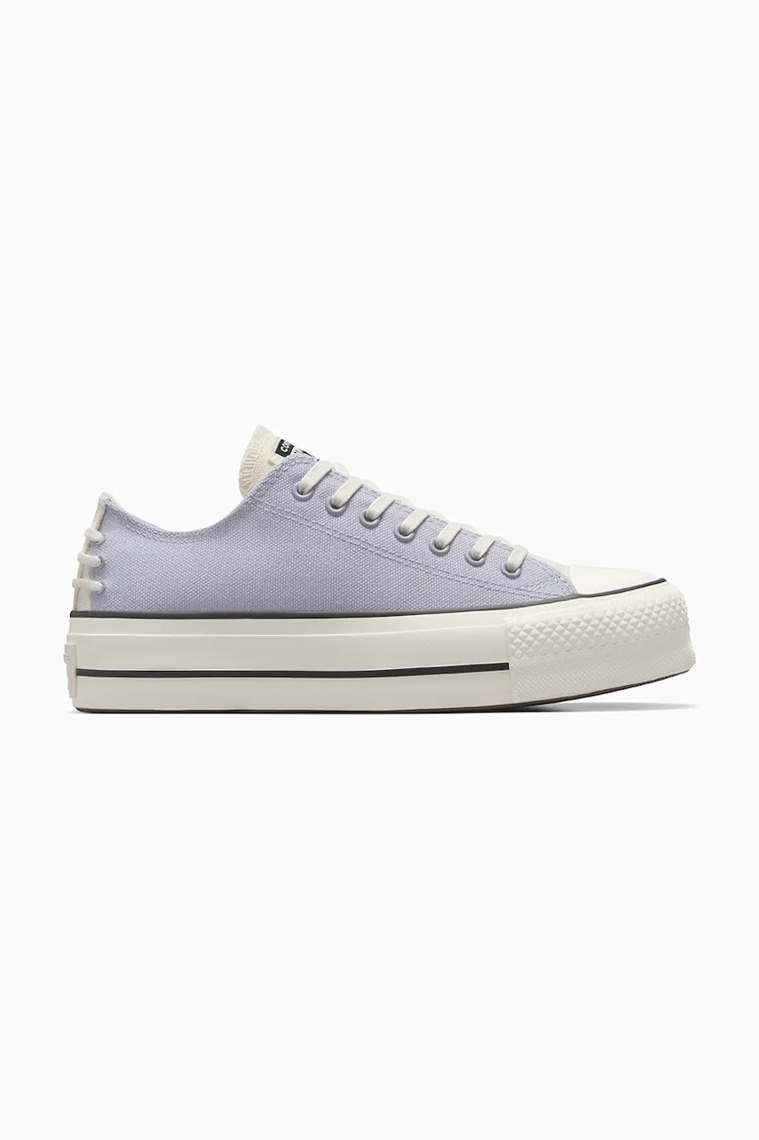 Πάνινα παπούτσια Converse Chuck Taylor All Star Lift χρώμα: μοβ, A12553C