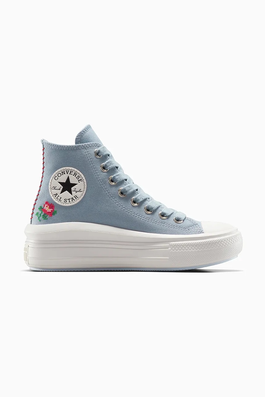 Πάνινα παπούτσια Converse Chuck Taylor All Star Move χρώμα: μπλε, A12571C
