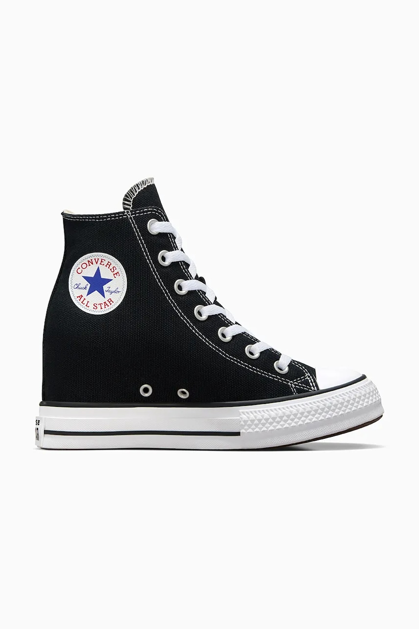 Πάνινα παπούτσια Converse Chuck Taylor All Star Wedge χρώμα: μαύρο, A11909C
