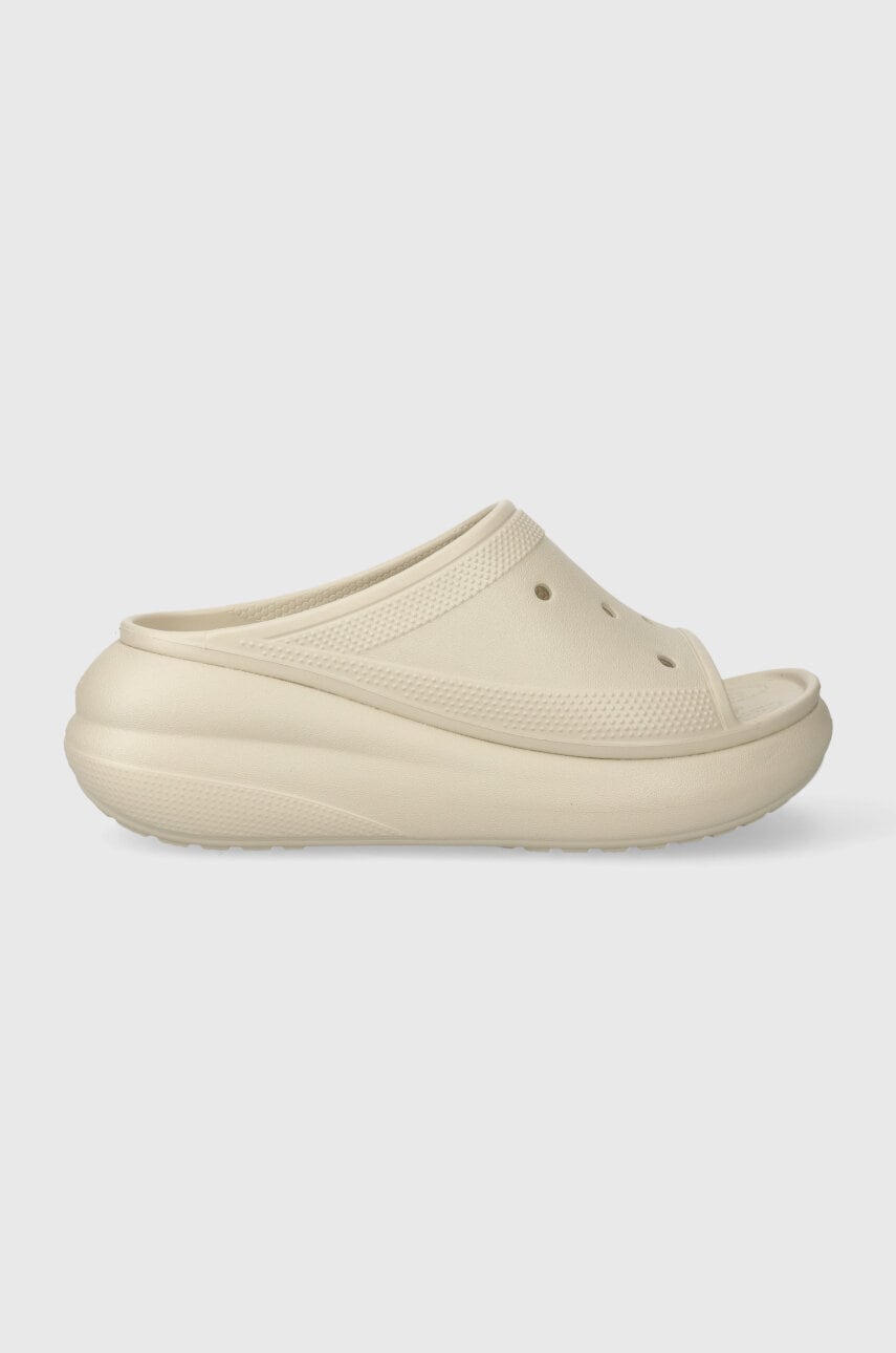 Παντόφλες Crocs Classic Crush Slide Classic Crush Slide χρώμα: μπεζ, 28731 IL3431 208731