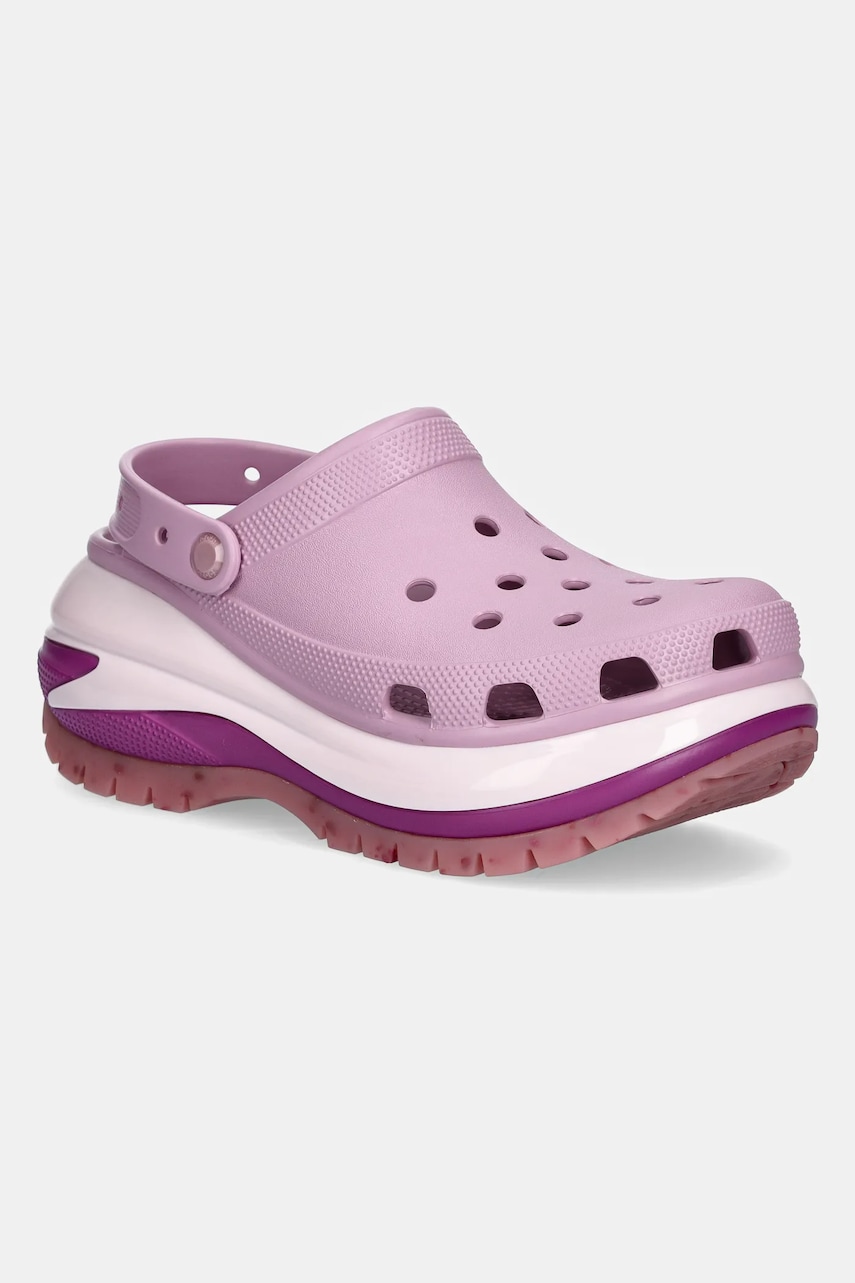 Παντόφλες Crocs Classic Mega Crush Clog χρώμα: μοβ, 207988.5BX