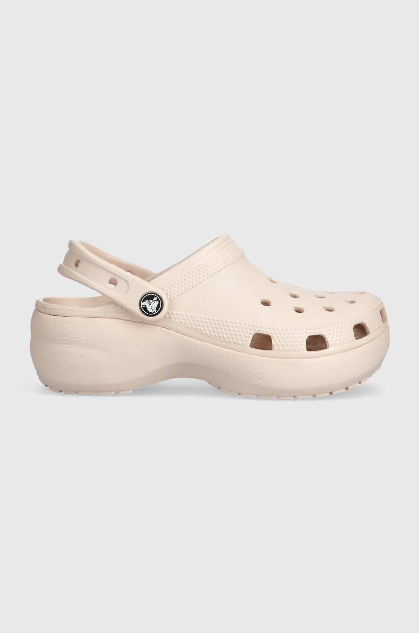 Παντόφλες Crocs Classic Platform Clog Classic Platform Clog χρώμα: ροζ, 206750 206750
