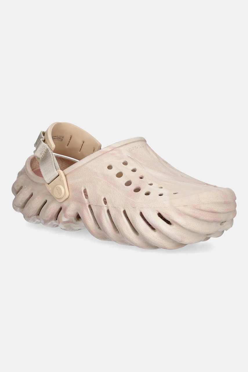 Παντόφλες Crocs Echo Marbled Clog χρώμα: ροζ, 208454