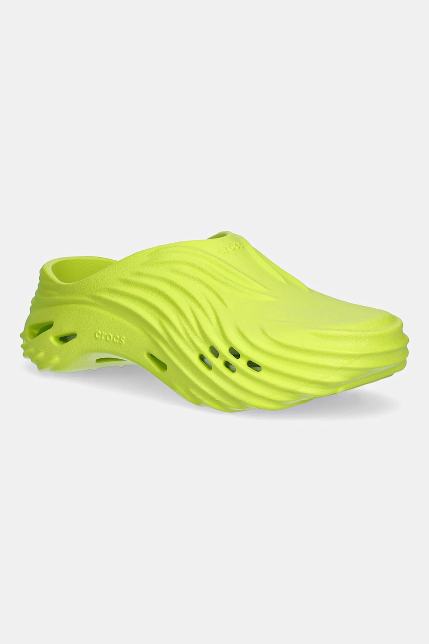 Παντόφλες Crocs Echo Wave Clog χρώμα: πράσινο, 210521