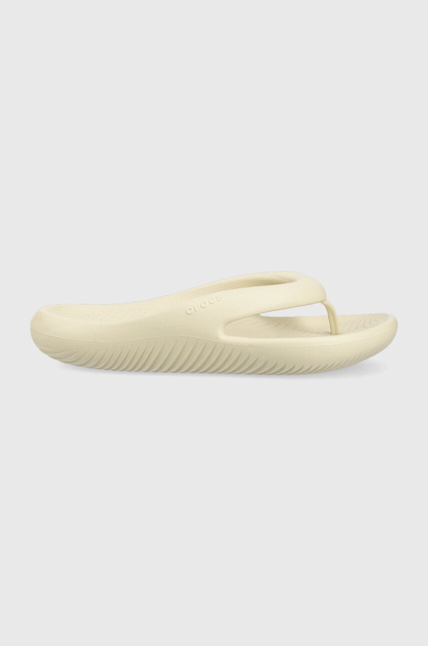 Σαγιονάρες Crocs Mellow Flip Mellow Flip χρώμα: μπεζ, 28437 IC0434 11033