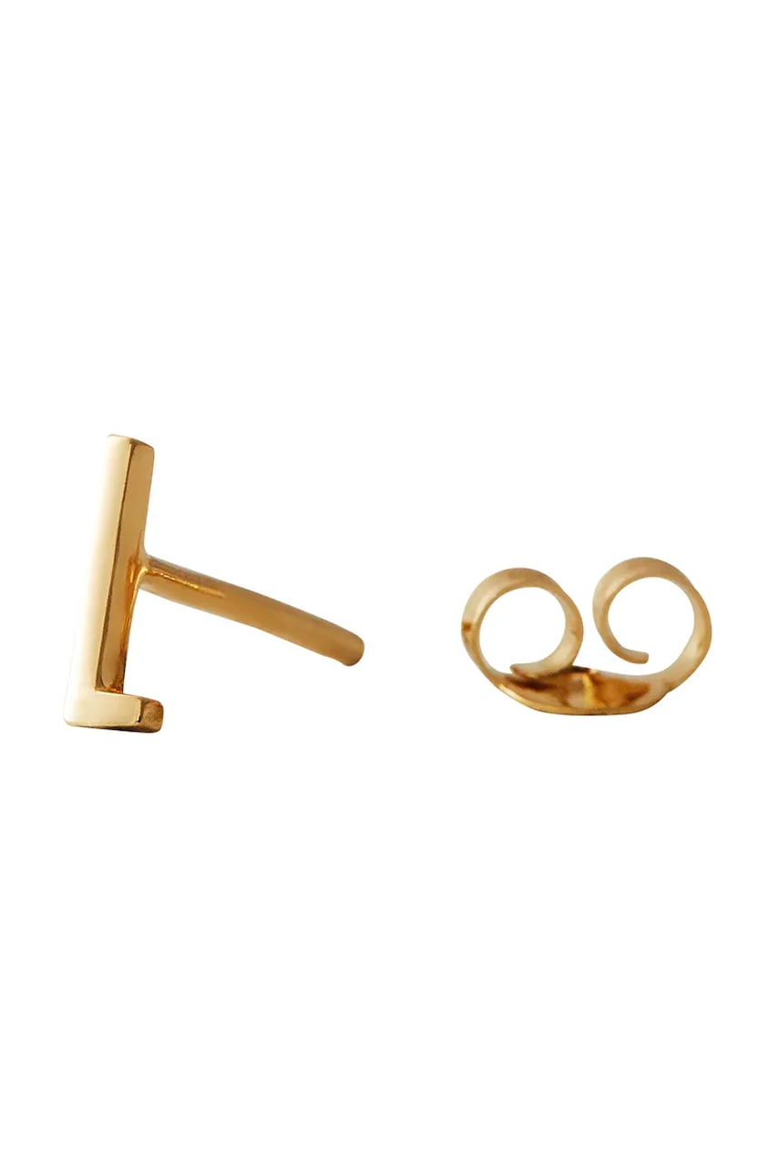 Επιχρυσωμένο ασημένιο σκουλαρίκι Design Letters 90401001L