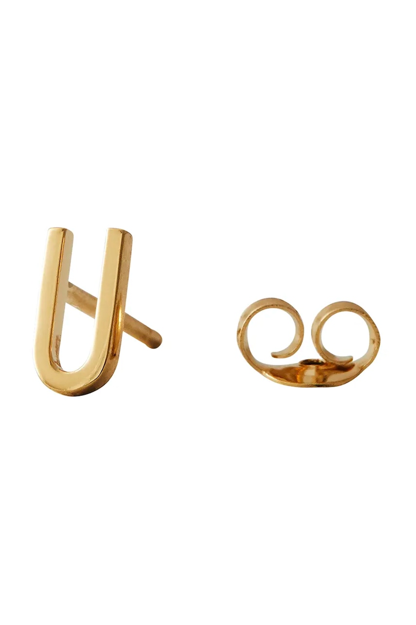 Επιχρυσωμένο ασημένιο σκουλαρίκι Design Letters 90401001U