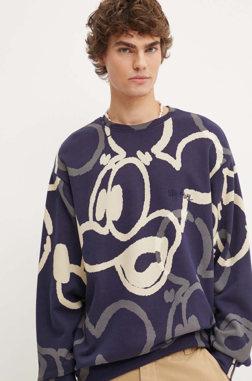Βαμβακερή μπλούζα Desigual OHIO x Disney χρώμα: ναυτικό μπλε, 24WMSK17