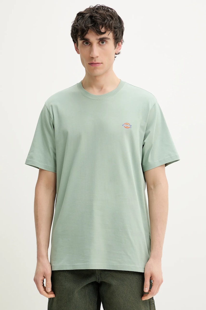 Βαμβακερό μπλουζάκι Dickies ανδρικό, χρώμα: πράσινο, DK0A4XDBK361