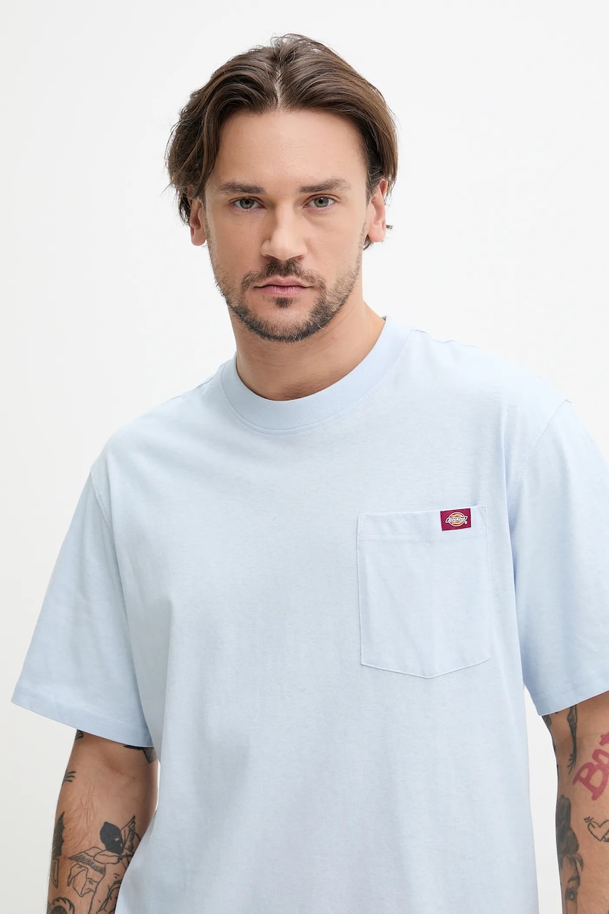 Βαμβακερό μπλουζάκι Dickies ανδρικό, χρώμα: μπλε, DK0A4YFCK541
