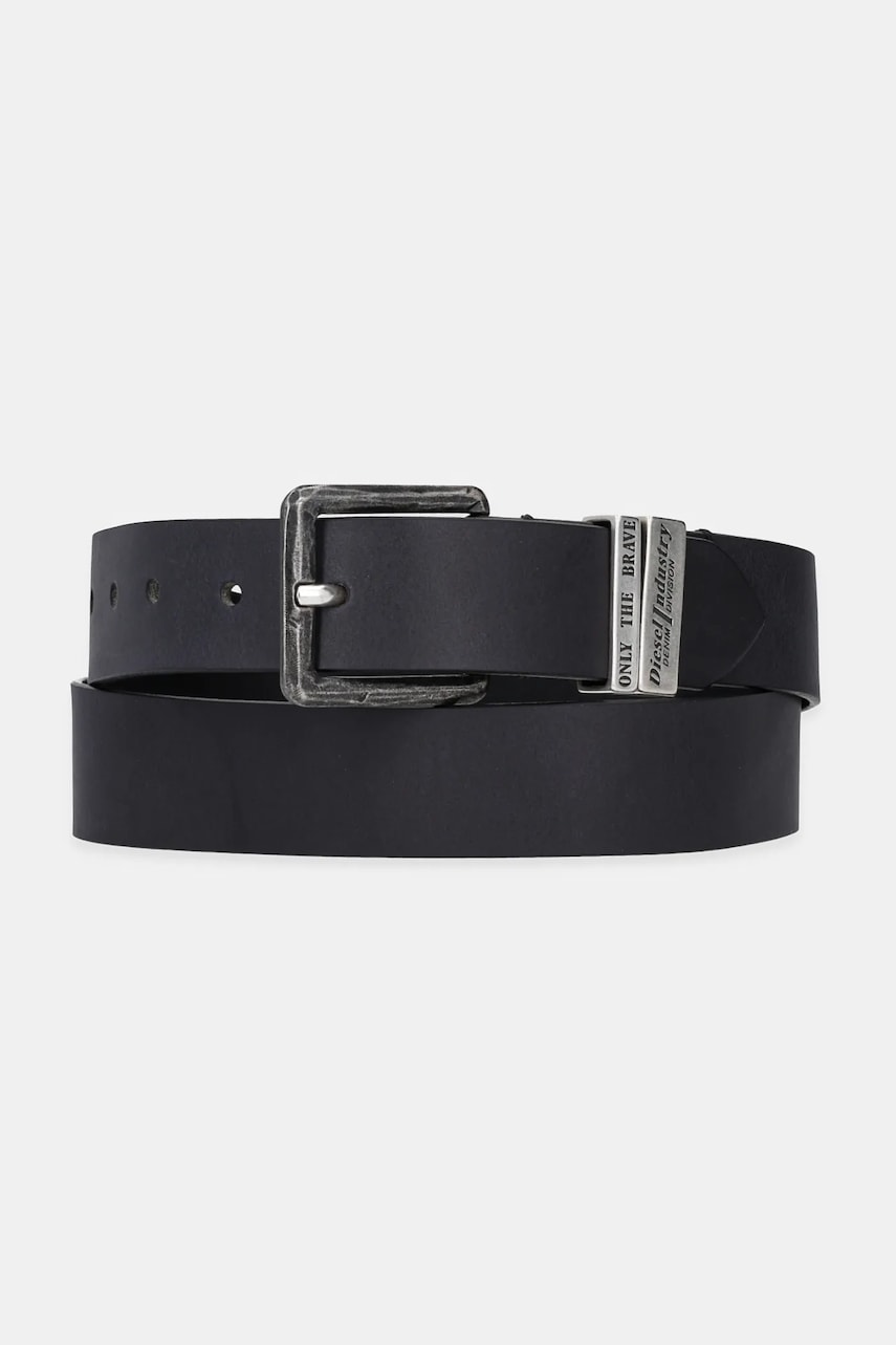 Ζώνη Diesel DIESEL LOGO B-GUARANTEE-A belt χρώμα: μαύρο, X08532.PR227