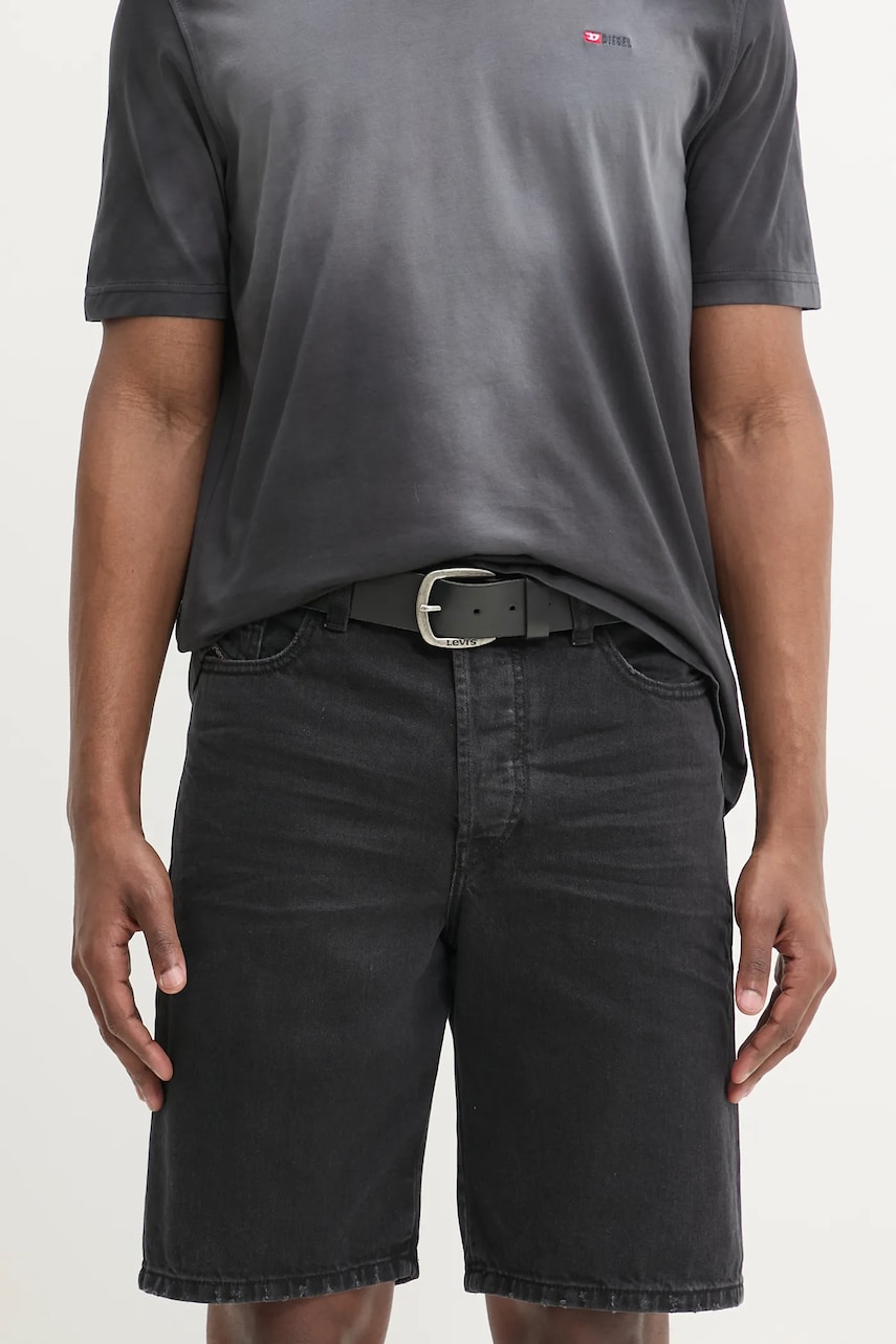 Τζιν σορτς Diesel REGULAR-SHORT SHORTS χρώμα: μαύρο, A06430.0GRDW