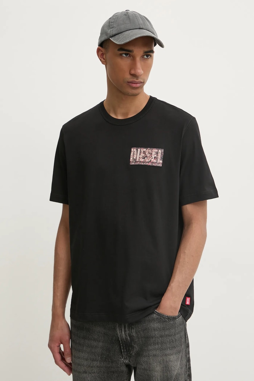 Μπλουζάκι Diesel T-ADJUST-R19 T-SHIRT χρώμα: μαύρο, A17257.0AGRI