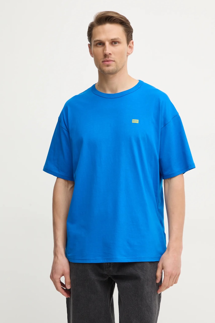 Βαμβακερό μπλουζάκι Diesel T-BOXT-R30 T-SHIRT ανδρικά, χρώμα: μοβ, A16400.0QIAM